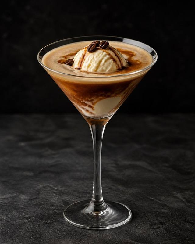 Affogato Martini cocktail