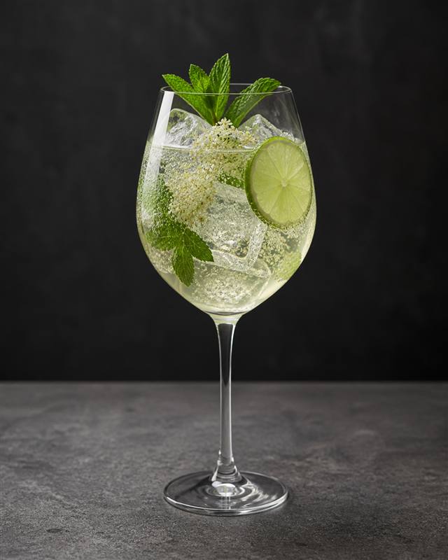 Hugo Spritz cocktail illustration