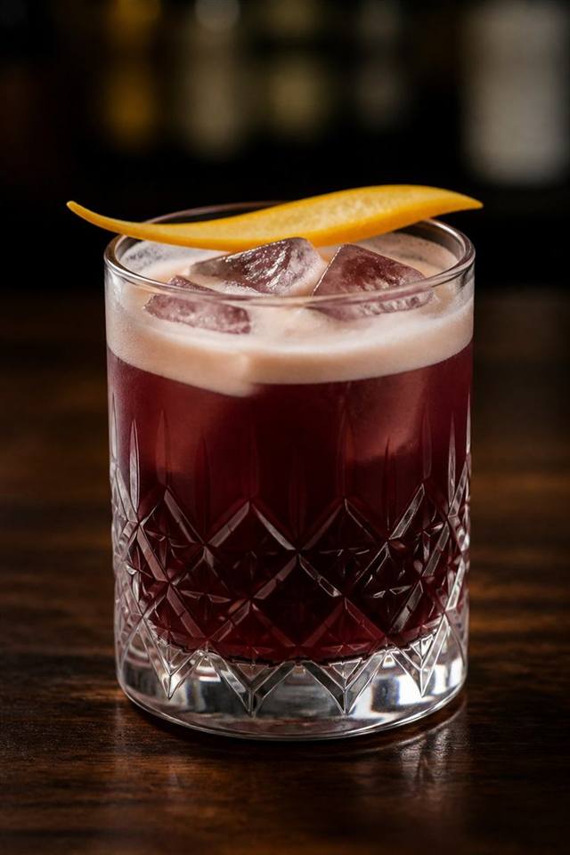 Port Wine Flip cocktail