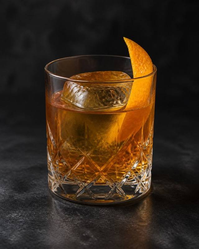 Rum Old Fashioned cocktail