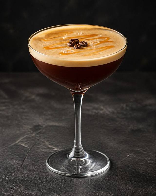 Salted Caramel Espresso Martini cocktail